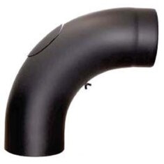 Rauchrohrbogen glattgezogen 90° Ø 150 x 2 mm, Farbe schwarz