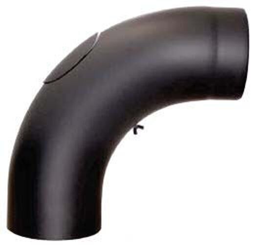 Rauchrohrbogen glattgezogen 90° Ø 150 x 2 mm, Farbe schwarz