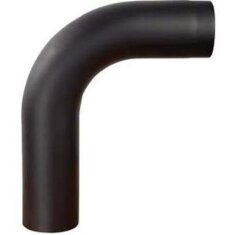 Rauchrohrbogen groß 600 x 500 mm glattgezogen 90° Ø 150 x 2 mm, Farbe schwarz