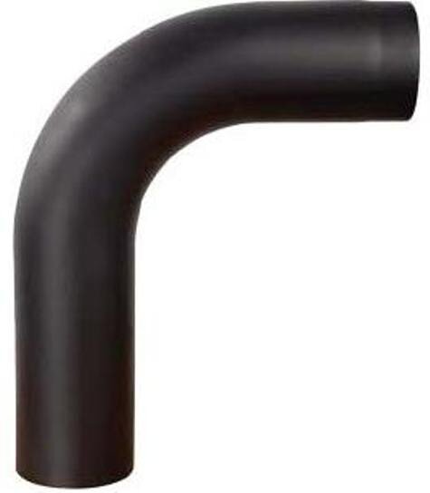 Rauchrohrbogen groß 600 x 500 mm glattgezogen 90° Ø 150 x 2 mm, Farbe schwarz