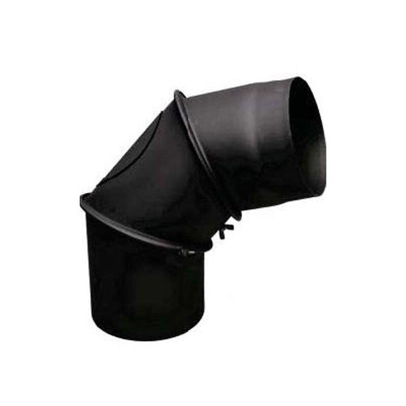 Rauchrohrbogen verstellbar 0-90° Ø 150 x 2 mm, Farbe schwarz