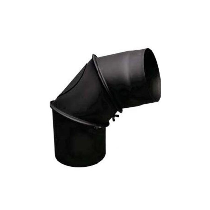 Rauchrohrbogen verstellbar 0-90° Ø 150 x 2 mm, Farbe schwarz