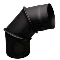 Rauchrohrbogen verstellbar 0-90° Ø 150 x 2 mm, Farbe schwarz