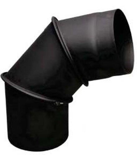 Rauchrohrbogen verstellbar 0-90° Ø 150 x 2 mm, Farbe schwarz