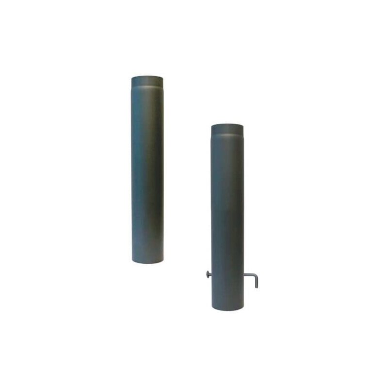 Rauchrohr Ø 150 x 750 x 2 mm, Farbe grau - lackiert