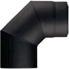 Rauchrohrbogen klein 90° Ø 150 x 2 mm, Farbe grau