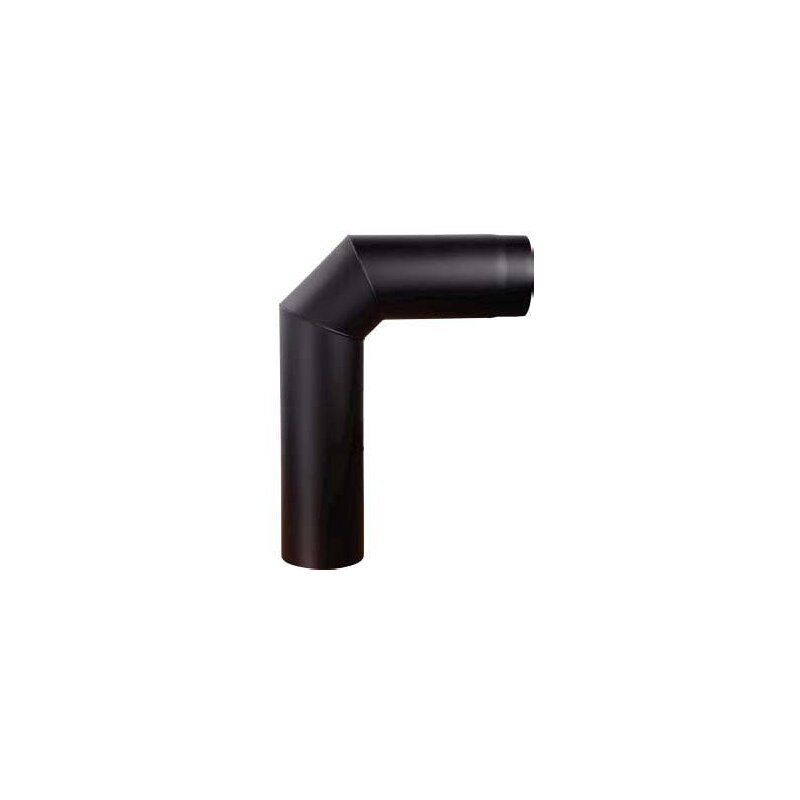 Rauchrohrbogen groß 600 x 450 mm 90° Ø 120 x 2 mm, Farbe grau
