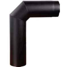 Rauchrohrbogen groß 600 x 450 mm 90° Ø 120 x 2 mm, Farbe grau