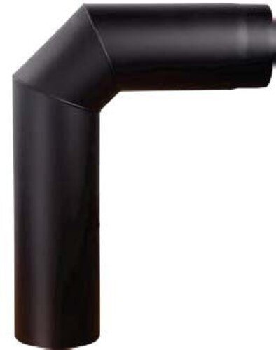 Rauchrohrbogen groß 600 x 450 mm 90° Ø 120 x 2 mm, Farbe grau