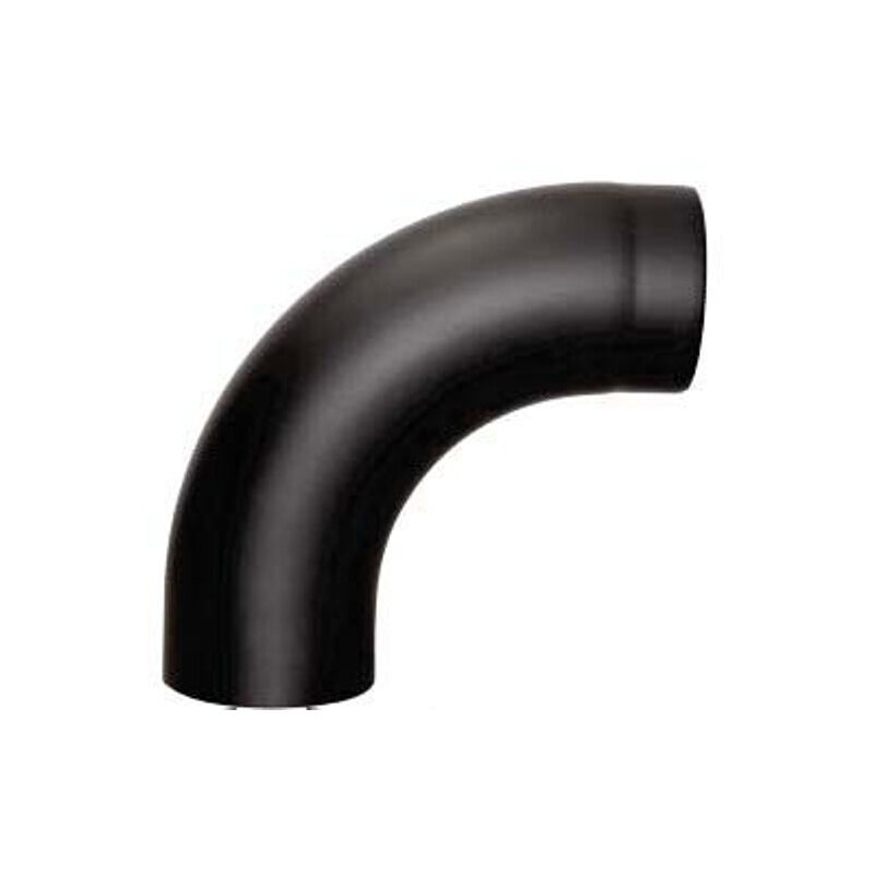 Rauchrohrbogen glattgezogen 90° Ø 150 x 2 mm, Farbe grau