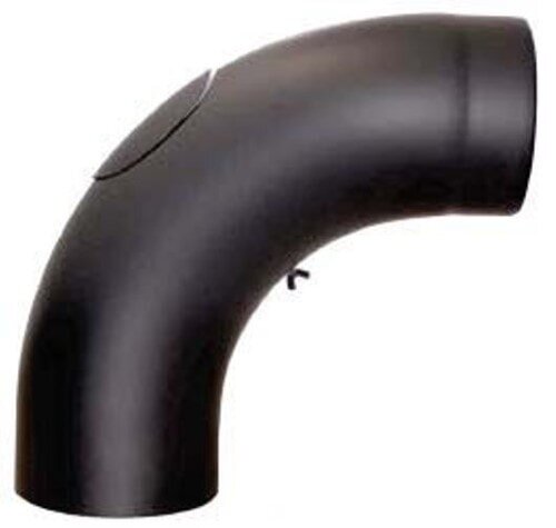 Rauchrohrbogen glattgezogen mit Reinigungstür 90° Ø 150 x 2 mm, Farbe grau