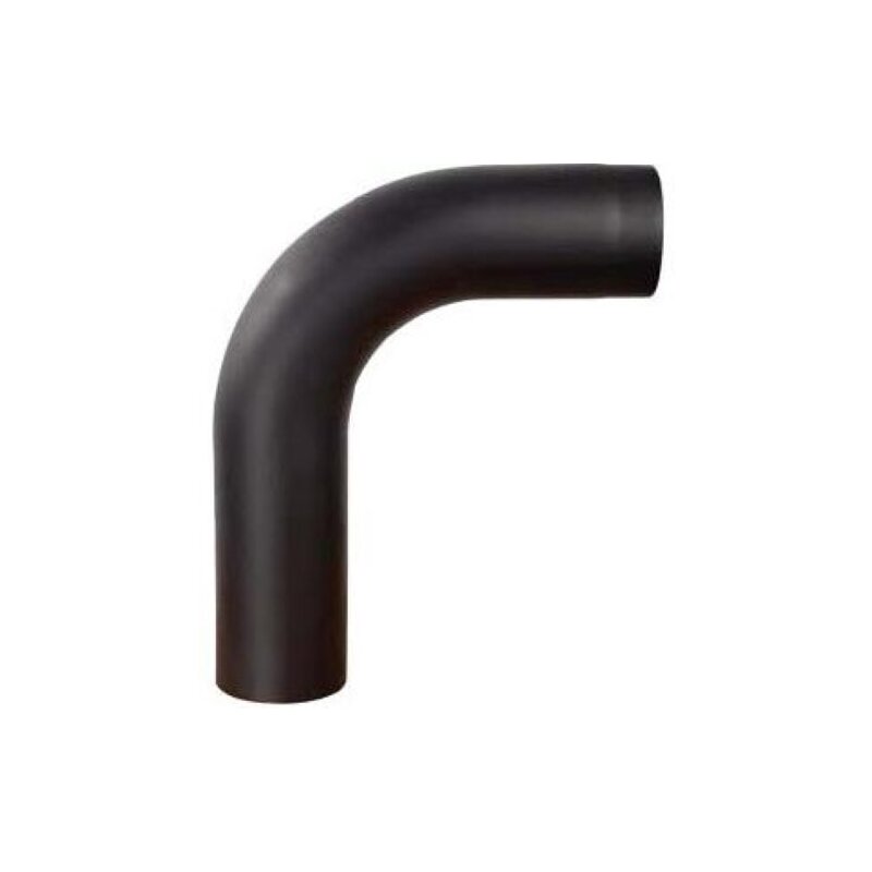 Rauchrohrbogen groß 600 x 500 mm glattgezogen 90° Ø 150 x 2 mm, Farbe grau