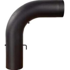 Rauchrohrbogen groß 600 x 500 mm glattgezogen 90° Ø 150 x 2 mm, Farbe grau